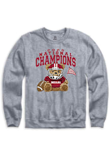 Summit Sportswear Indiana Hoosiers Womens Grey 2025 College Football National Champions Bear Neces..