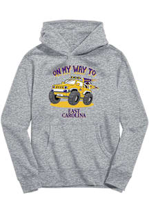 Vive La Fete East Carolina Pirates Youth Grey On My Way Long Sleeve Hoodie