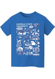 Vive La Fete Georgia State Panthers Youth Blue Impressions Short Sleeve T-Shirt