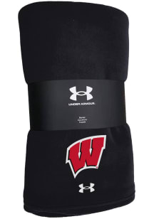 Wisconsin Badgers Black Under Armour 50x60 Fleece Blanket