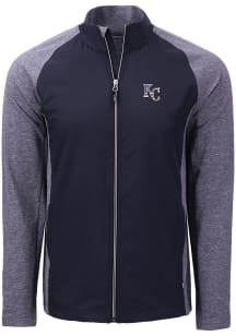 Cutter and Buck Kansas City Royals Mens Navy Blue Stars and Stripes Adapt Eco Medium Weight Jacket