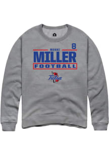 Mekhi Miller Rally Mens Graphite Tulsa Golden Hurricane NIL Stacked Box Player Crew