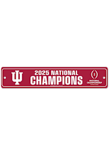 Indiana Hoosiers 2025 National Champs Street Sign - Crimson