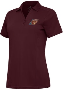 Antigua Michigan Panthers Womens Maroon Tribute Short Sleeve Polo Shirt