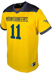 William Davis  Genuine Collective West Virginia Mountaineers Gold Football NIL Football Jersey