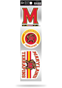 Red Maryland Terrapins 3pk Retro Decal