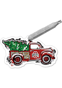 Ohio State Buckeyes Truck Ornament - Red
