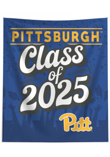 Blue Pitt Panthers Class of 2025 50x60 Tapestry Blanket