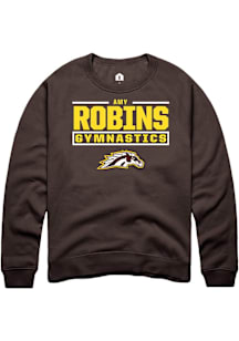 Amy Robins Western Michigan Broncos Mens Brown NIL Stacked Box Player Crew