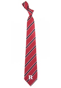 Poly Stripe Rutgers Scarlet Knights Mens Tie - Red
