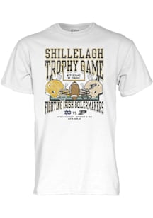 Blue 84 Notre Dame Fighting Irish White Football vs Purdue Boilermakers Short Sleeve T Shirt