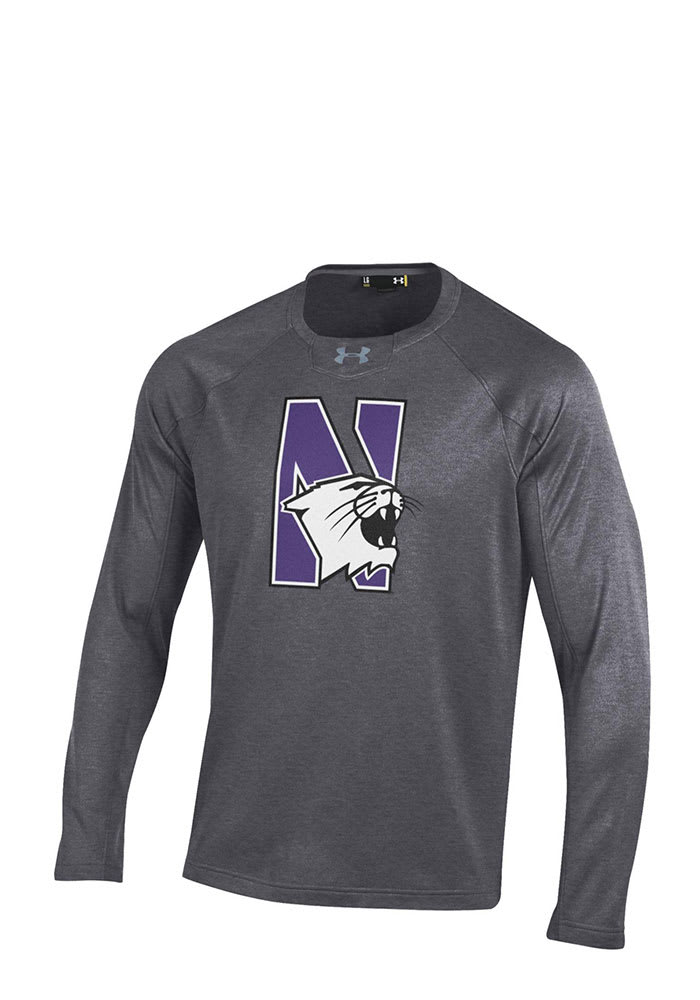 Under Armour Northwestern Wildcats Grey Long Sleeve Sweatshirt