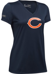 Under Armour Chicago Bears Womens Navy Blue Combine Authentic T-Shirt