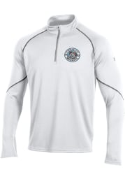 Under Armour Kansas City Mavericks Mens White Primary Logo Long Sleeve 1/4 Zip Pullover