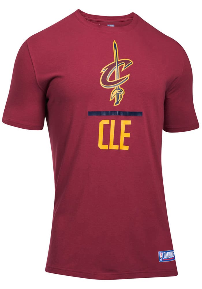 Under Armour Cleveland Cavaliers Maroon Lockup Short Sleeve T Shirt