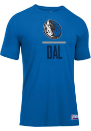Under Armour Dallas Mavericks Blue Lockup Short Sleeve T Shirt