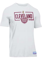 Under Armour Cleveland Cavaliers White Backboard Short Sleeve T Shirt