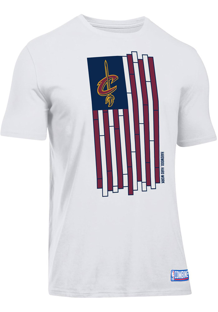 Under Armour Cleveland Cavaliers Grey Court Flag Short Sleeve T Shirt