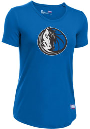 Under Armour Dallas Mavericks Womens Blue Primary Logo Short Sleeve Crew T-Shirt
