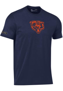 Under Armour Chicago Bears Navy Blue Primary Logo Short Sleeve T Shirt