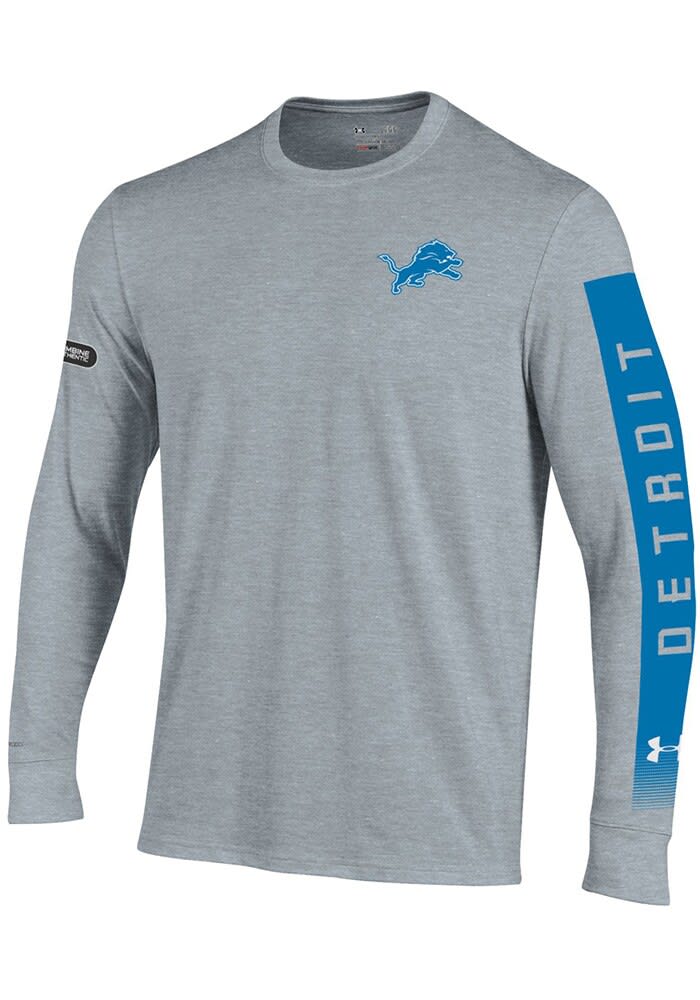 Men's Detroit Lions Starter White Logo Graphic Long Sleeve T-Shirt