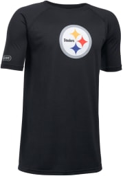 Under Armour Pittsburgh Steelers Youth Black Combine Logo Short Sleeve T-Shirt