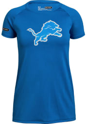 Under Armour Detroit Lions Girls Blue Combine Logo Short Sleeve T-Shirt