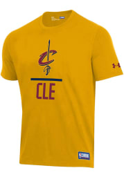 Under Armour Cleveland Cavaliers Gold Lockup Short Sleeve T Shirt