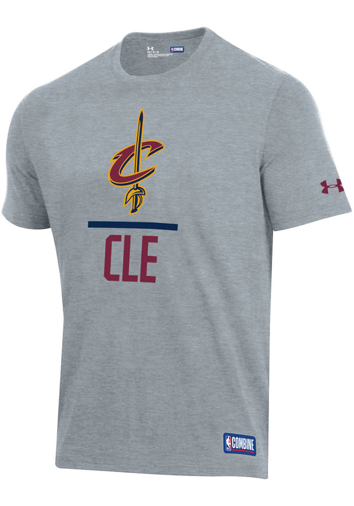 Under Armour Cleveland Cavaliers Grey Lockup Short Sleeve T Shirt