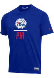 Under Armour Philadelphia 76ers Blue Lockup Short Sleeve T Shirt