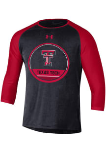 Under Armour Texas Tech Red Raiders Black Freestyle Half Sleeve Long Sleeve T Shirt
