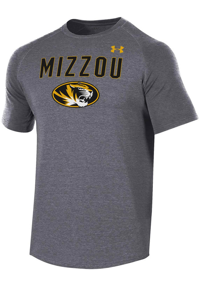 Under Armour Missouri Tigers Charcoal Freestyle Long Line Short Sleeve T Shirt