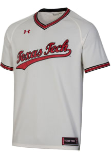 Under Armour Texas Tech Red Raiders Mens Ivory Vintage Replica Baseball Jersey
