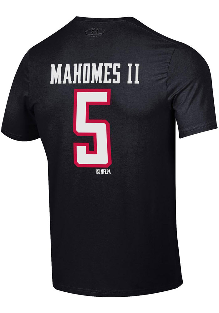 Patrick Mahomes Texas Tech Red Raiders Black Wreck Em Short Sleeve Player T Shirt