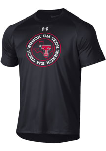 Under Armour Texas Tech Red Raiders Black Throwback Circle Wreck Em Tech Short Sleeve T Shirt