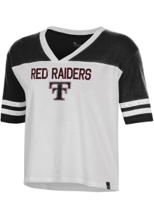 Under Armour Texas Tech Red Raiders Womens Black Meta Mesh Short Sleeve T-Shirt