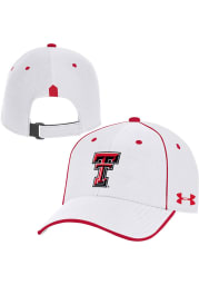 Under Armour Texas Tech Red Raiders Sideline Isochill Blitzing Accent Adjustable Hat - White