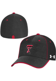 Under Armour Texas Tech Red Raiders Mens Black Sideline Isochill Blitzing Accent Flex Hat