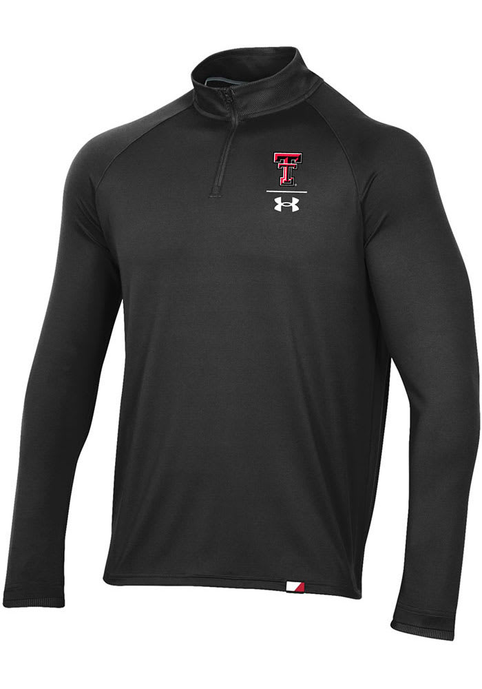 Under Armour Texas Tech Red Raiders Mens Black Light Long Sleeve 1/4 Zip Pullover