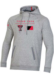 Under Armour Texas Tech Red Raiders Mens Grey Campus Long Sleeve Hoodie