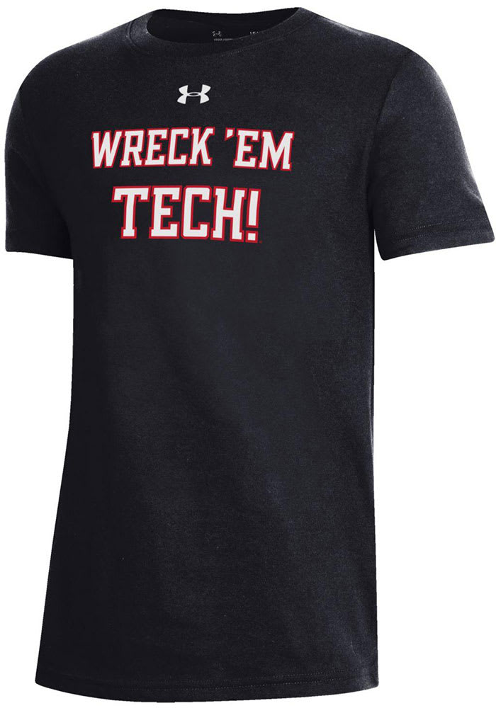 Patrick Mahomes Texas Tech Red Raiders Black Wreck Em Short Sleeve Player T  Shirt