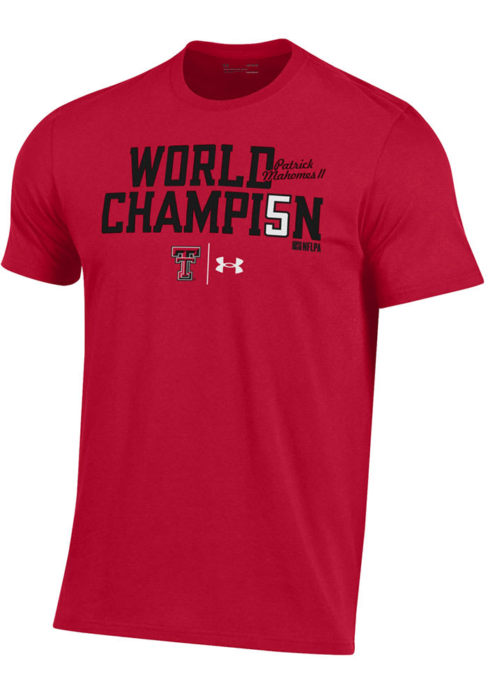 Patrick Mahomes Texas Tech Red Raiders Red World Champion Short Sleeve Player T Shirt