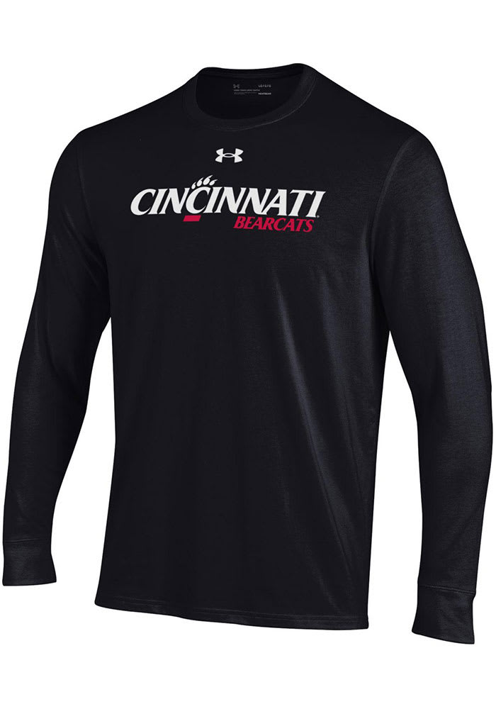 Under Armour Cincinnati Bearcats Black Wordmark Long Sleeve T Shirt