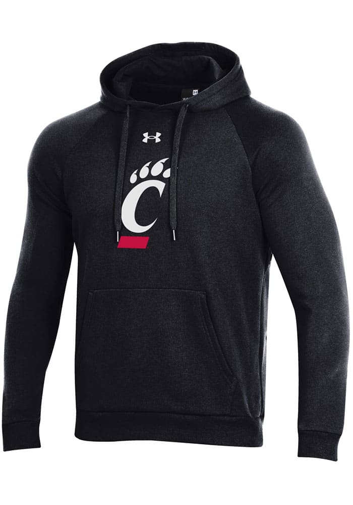 Under Armour Cincinnati Bearcats Mens Black Logo All Day Fleece Long Sleeve Hoodie