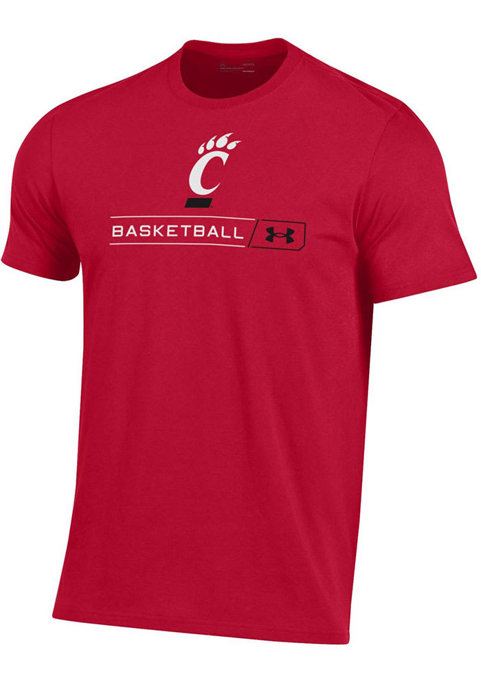 Under Armour Cincinnati Bearcats RED Basketball Graphic Short Sleeve T ...