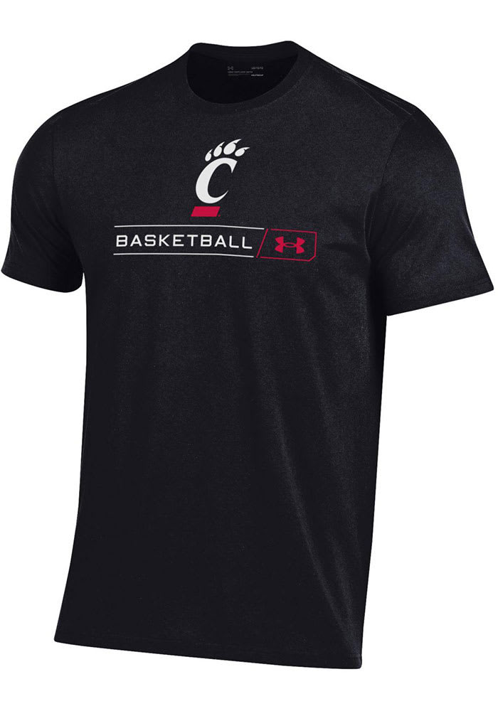 Under Armour Cincinnati Bearcats Black Basketball Short Sleeve T Shirt