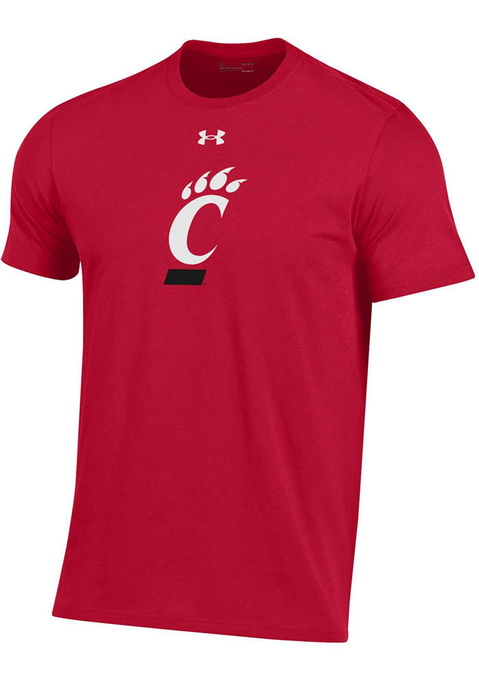 Under Armour Cincinnati Bearcats Red Primary Logo Short Sleeve T Shirt