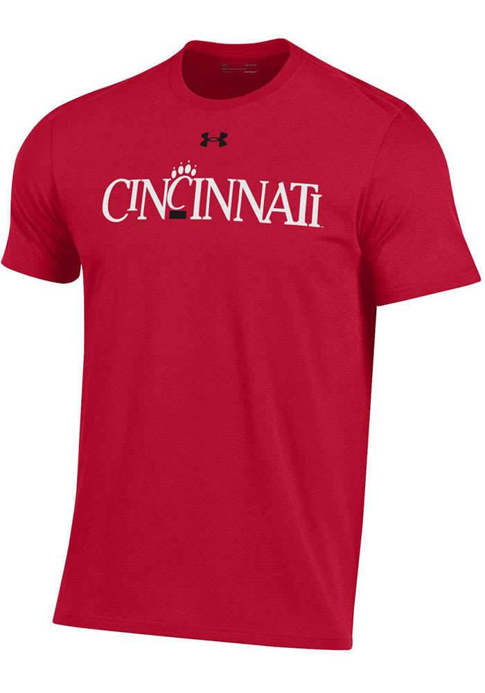 Under Armour Cincinnati Bearcats Red Vault Wordmar Short Sleeve T Shirt