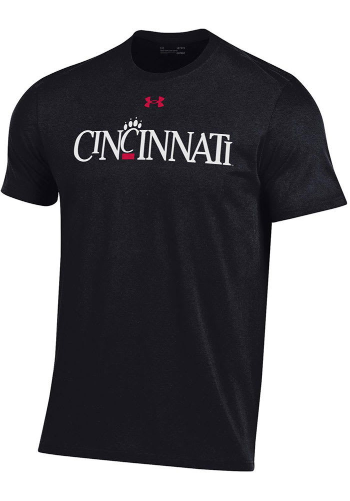 Under Armour Cincinnati Bearcats Black Vault Wordmark Short Sleeve T Shirt