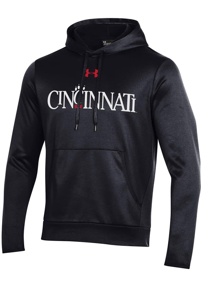 Under Armour Cincinnati Bearcats Mens Black Fleece Logo Hood